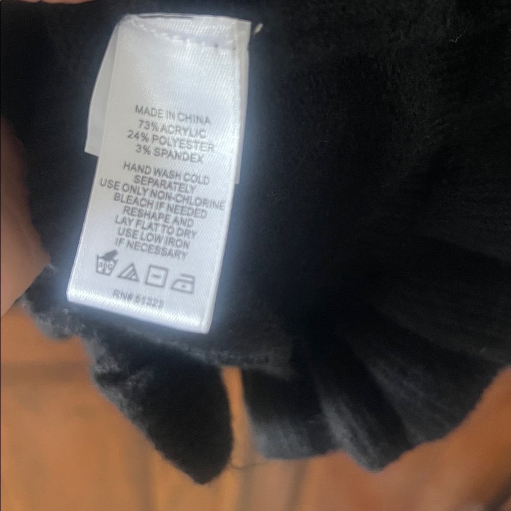 CeCe Black Ruffle Button-Up Cardigan - Picture 5 of 6